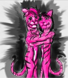 Tigers in love Picture